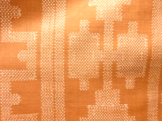 JAPANESE KIMONO / ANTIQUE KIMONO / SILK / DORO OSHIMA TSUMUGI (5 maruki) / WOVEN STRIPE